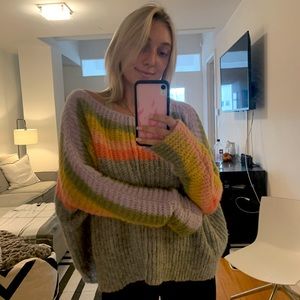 free people rainbow sweater